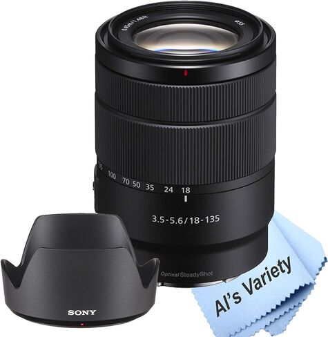 Sony a6400 Mirrorless Camera with 18-135mm Lens + 128GB Extreme Memory, Wireless Lavalier Microphones, LED Light, AUX Lenses, Filters, Case, Tripod, and More (40pc Bundle) (Renewed) in Saudi Arabia