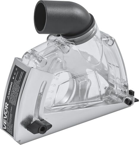 VEVOR Cutting Dust Shroud for Angle Grinders, Universal 4-5 in Angle Grinder Dust Shroud with 6 Clamping Washers & 5 in Diamond Grinding Cup Wheel, Adjustable Cutting Depth, Connect to Vacuum Cleaner in Saudi Arabia