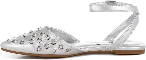 London Rag Chalcis Metallic Eyelet Detail Flat Sandals in Saudi Arabia