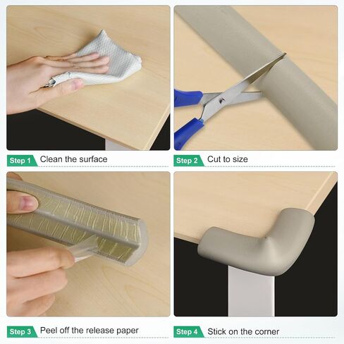 1-Pack Corner Guards Edge Protectors, 6.5 Ft/2m Soft NBR Rubber Foam Bumper Guard L-Shape for Furniture Corner/Fireplace/Table Edge [Black] in Saudi Arabia