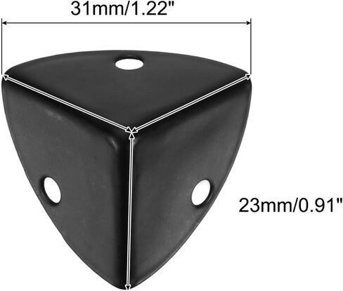 uxcell 12 Pcs Metal Edge Guard, 28mm Decorative Box Corner Cover, Furniture Corner Edges Protector with Mounting Screws, Light Gold in Saudi Arabia