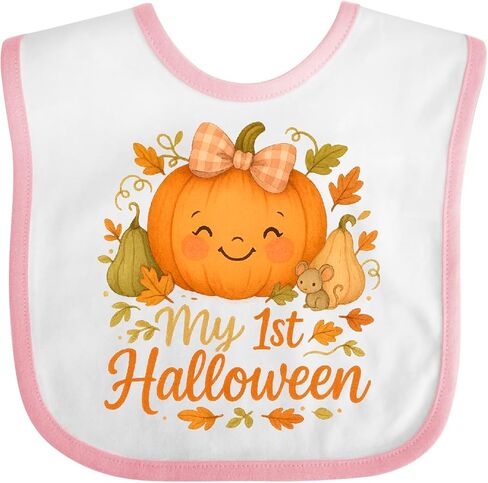 إنكتاستيك ماي فيرست هالويين لطيف على شكل قرع مع مريلة أطفال على شكل فيونكة in Kuwait