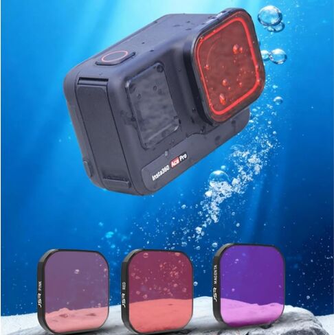 مرشحات الغوص لـ Insta 360 Ace Pro 2/Ace Pro، مرشحات الأحمر والوردي والأرجواني لـ Insta 360 Ace Pro 2 (أحمر + وردي + أرجواني) in Kuwait