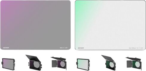 NEEWER ND0.6 (2 Stops) Square ND Filter, 4"x5.65" Dual Sided 30 Multi Nano Coated Cinema Neutral Density Filter 1/4 Black Diffusion Mist Dreamy Effect Square Filter (Rectangular) with HD Optical Glass in Saudi Arabia