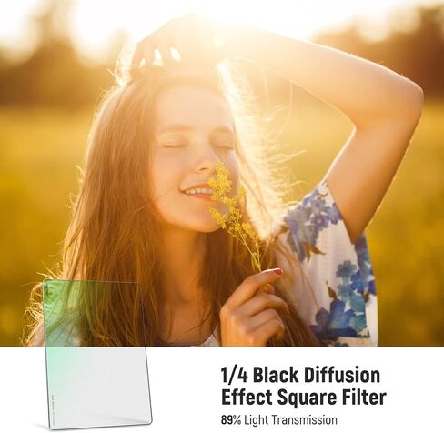 NEEWER ND0.6 (2 Stops) Square ND Filter, 4"x5.65" Dual Sided 30 Multi Nano Coated Cinema Neutral Density Filter 1/4 Black Diffusion Mist Dreamy Effect Square Filter (Rectangular) with HD Optical Glass in Saudi Arabia