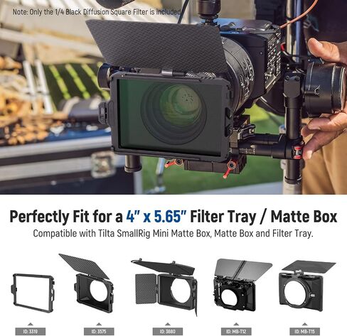 NEEWER ND0.6 (2 Stops) Square ND Filter, 4"x5.65" Dual Sided 30 Multi Nano Coated Cinema Neutral Density Filter 1/4 Black Diffusion Mist Dreamy Effect Square Filter (Rectangular) with HD Optical Glass in Saudi Arabia
