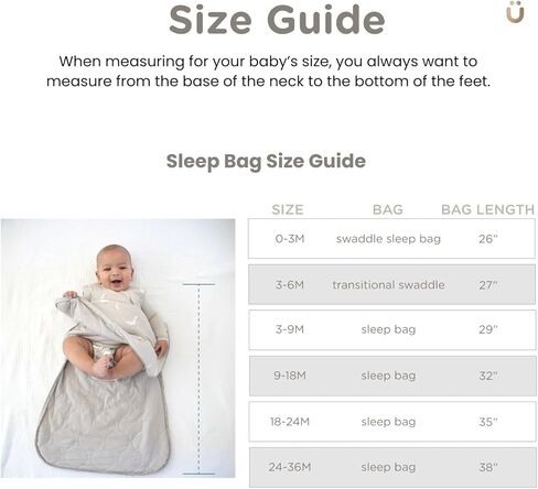 GUNAMUNA Long-Sleeve Transitional Swaddle Sleep Bag 2.5 TOG – Soothes Infants 3-6 Months, Easy Diaper Changes with WONDERZiP in Kuwait