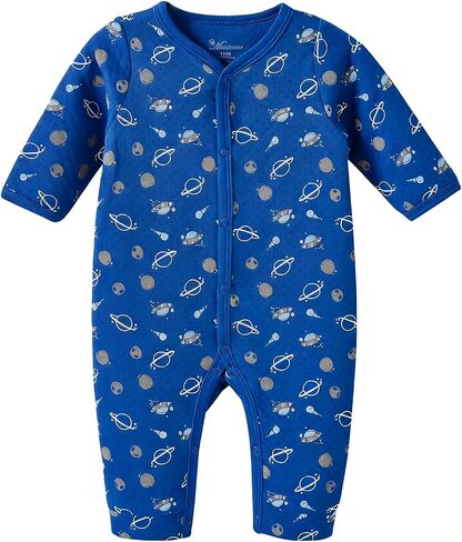 Baby Boy Girl Footless Jumpsuit Long Sleeves Side Snap Outfits Wither Clothes Air Layer Clothing for 0-12 Months in Saudi Arabia
