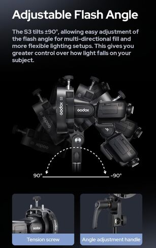 GODOX S3 Speedlite قوس لـ Godox V100، V860ll، TT350 * 2، سلسلة AD100، سلسلة AD300، حامل تثبيت بوينز in Saudi Arabia