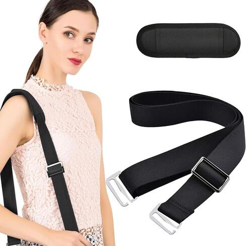 Shoulder Strap for Yeti Daytrip Lunch Bag Shoulder Strap, 60" Universal Adjustable Padded Shoul'der Strap Replacement with Metal Hooks for Lunch Bag/Crossbody Bag (Charcoal) in Saudi Arabia