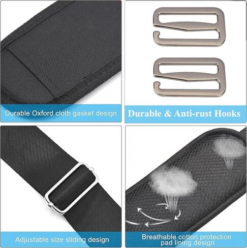 Shoulder Strap for Yeti Daytrip Lunch Bag Shoulder Strap, 60" Universal Adjustable Padded Shoul'der Strap Replacement with Metal Hooks for Lunch Bag/Crossbody Bag (Charcoal) in Saudi Arabia