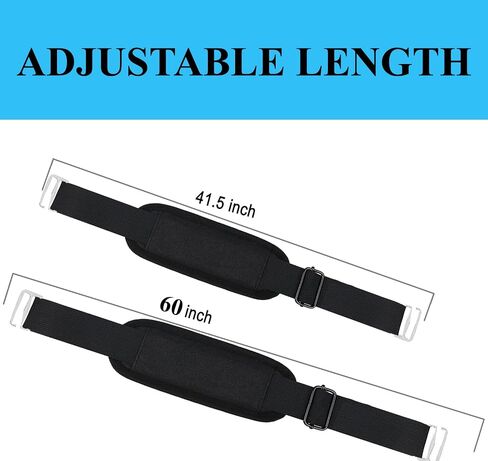 Shoulder Strap for Yeti Daytrip Lunch Bag Shoulder Strap, 60" Universal Adjustable Padded Shoul'der Strap Replacement with Metal Hooks for Lunch Bag/Crossbody Bag (Charcoal) in Saudi Arabia