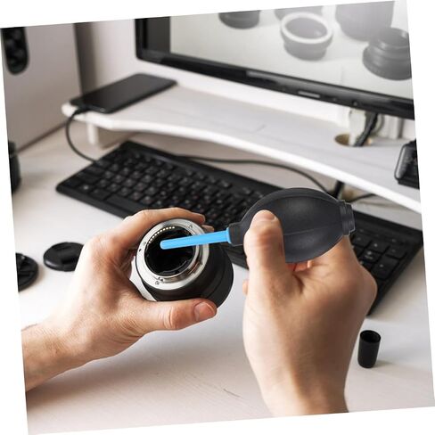 Uonlytech 4 قطع منظف غبار منفاخ هواء محمول مع فوهة صمام دبوس للوحة مفاتيح مستشعر عدسة الكاميرا، مضخة كرة ضغط خفيفة الوزن لإزالة الغبار بدقة وسهولة الحمل in Saudi Arabia