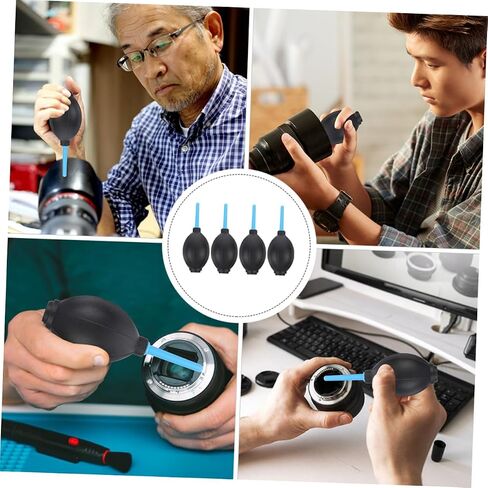 4pcs Portable Air Blower for DSLR Camera Lens Sensor Keyboard Elastic Plastic Dust Remover Pump Duster for Electronics and Devices in Saudi Arabia