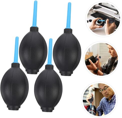4pcs Portable Air Blower for DSLR Camera Lens Sensor Keyboard Elastic Plastic Dust Remover Pump Duster for Electronics and Devices in Saudi Arabia