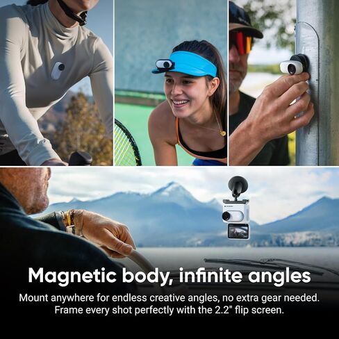 حزمة Insta360 GO 3S لركوب الدراجات - 128 جيجابايت بيضاء 4K كاميرا تسجيل فيديو صغيرة محمولة، نقاط نظر بدون استخدام اليدين، يمكن تركيبها في أي مكان، تثبيت، عمر بطارية 140 دقيقة، مقاومة للماء 10 أمتار، نقطة رؤية للحيوانات الأليفة، أبيض in Saudi Arabia