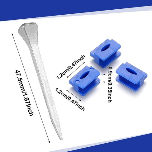 Zonon 150 Pcs Stained Glass Making Tool Set 100 Horseshoe Nails and 50 Glass Stop Blocks for Making Stained Panels in Saudi Arabia