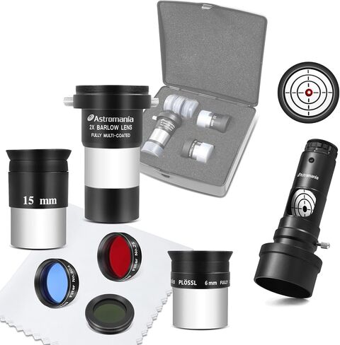 Astromania 1.25" Laser Collimator 2" Adaptor - Bundle with - Telescope Eyepieces Kit Fully-Coated in Saudi Arabia