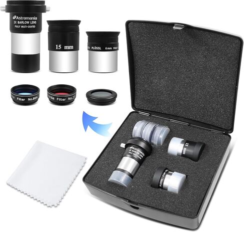 Astromania 1.25" Laser Collimator 2" Adaptor - Bundle with - Telescope Eyepieces Kit Fully-Coated in Saudi Arabia