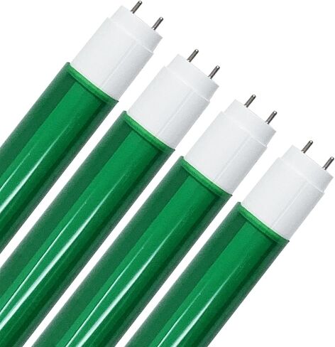 مجموعة مصابيح KastLite LED T8 مع أكمام أمان فلورسنت T8 | أرجواني | متوافق مع الصابورة الإلكترونية مقاس 48 بوصة/تجاوز الصابورة | النوع A+B | 4000K، 2500LM، 147LM/W | مدرج في قائمة UL وDLC | 4 عبوات in Kuwait