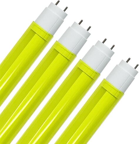 مجموعة مصابيح KastLite LED T8 مع أكمام أمان فلورسنت T8 | أرجواني | متوافق مع الصابورة الإلكترونية مقاس 48 بوصة/تجاوز الصابورة | النوع A+B | 4000K، 2500LM، 147LM/W | مدرج في قائمة UL وDLC | 4 عبوات in Kuwait