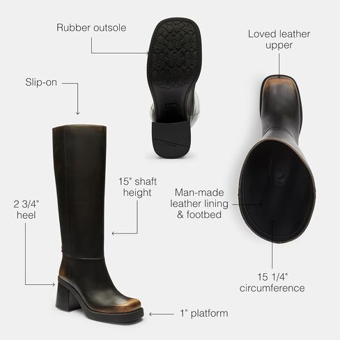 COACH womens Sculpted C Tall Loved Leather Boot in Saudi Arabia