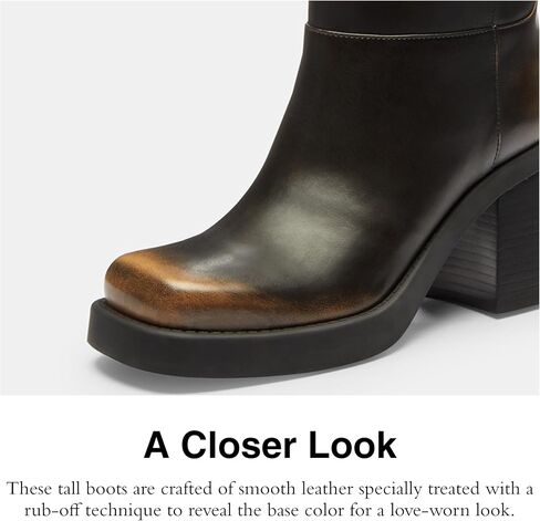 COACH womens Sculpted C Tall Loved Leather Boot in Saudi Arabia