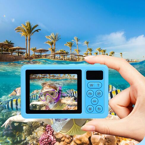 كاميرا تحت الماء بدقة 4K بدقة 48 ميجابكسل، كاميرا رقمية مقاومة للماء بتقنية UHD Autofocus وشاشة مزدوجة مقاومة للماء، تكبير 18X للغطس وركوب الأمواج والتجديف (وردي) in Saudi Arabia