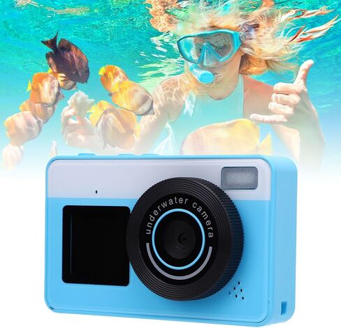 كاميرا تحت الماء بدقة 4K بدقة 48 ميجابكسل، كاميرا رقمية مقاومة للماء بتقنية UHD Autofocus وشاشة مزدوجة مقاومة للماء، تكبير 18X للغطس وركوب الأمواج والتجديف (وردي) in Saudi Arabia