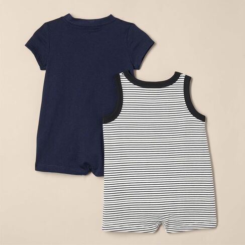 Amazon Essentials unisex-baby Sleeveless and Short-Sleeve Romper Set in Saudi Arabia