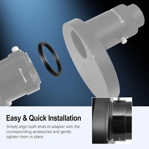 Astromania M54X0.75 Male to M48X0.75 Female Thread Telescope Adapter - Bundle with - 2" 2 inch to M48X0.75 Adapter for Telescope Eyepiece Lens in Saudi Arabia