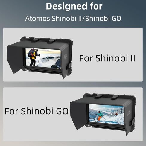 طقم قفص Nitze لشاشة Atomos Shinobi II/Shinobi GO، مع حذاء بارد مدمج، وسكة ناتو وغطاء شمس من جلد البولي يوريثان - JT-A07B in Saudi Arabia