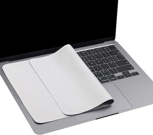 Premium Microfiber Screen Cleaner - Laptop Keyboard Cover Imprint Protection - Laptop Screen Cleaner Cloth for 13" 14" MacBook Pro and MacBook Air-Gray in Saudi Arabia