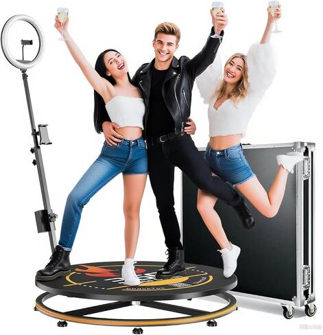 360 Photo Booth Complete Studio Package - Includes Motorized Turntable, Green Screen & Editing Software for Professional 360° Spin Videos in Saudi Arabia