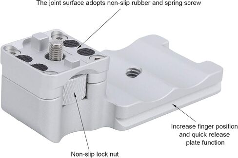 with 1/4 Inch Screw Lens Collar Base Foot, 3.2x1.5x1.2in Aluminium Alloy Tripod Collar Replacement Base Foot for 100‑400mmf4.5‑5.6L ISII Lens in Saudi Arabia