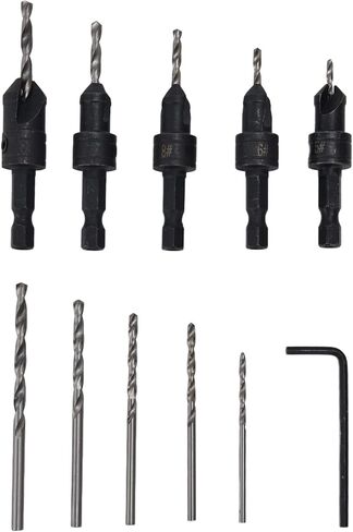 Countersink Drill Bit Set, Fast Change Chamfer Drilling Tools, Adjustable, Woodworking, for Woodworking Projects in Saudi Arabia