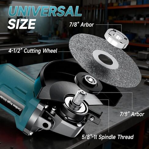 Cordless Angle Grinder Tool, Power Angle Grinders with 2 * 4.0ah Battery, 8500 RPM Brushless Power Motor 4-1/2-Inch To 5-Inch Electric Grinder Tool Set for Cutting, Grinding, Polishing in Saudi Arabia