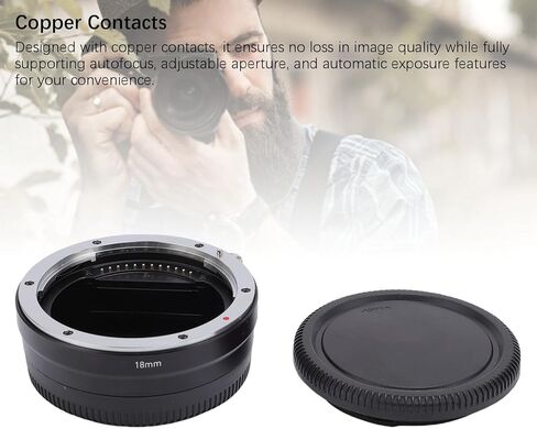 أنبوب تمديد ماكرو 18 مم من Zopsc لـ FUJIFILM GFX، محول تركيب G للتركيز التلقائي لـ GFX100II/100SII/100S/50SII/100RF، حلقة تمديد عدسة ماكرو معدنية in Kuwait