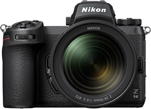 كاميرا Nikon Z6 II بدون مرآة مع عدسة NIKKOR Z مقاس 24-70 مم f/4 S + قطعتين ذاكرة سعة 64 جيجابايت + حقيبة كاميرا + بطارية إضافية + مرشحات + المزيد (حزمة 29 قطعة) (متجددة) in Saudi Arabia