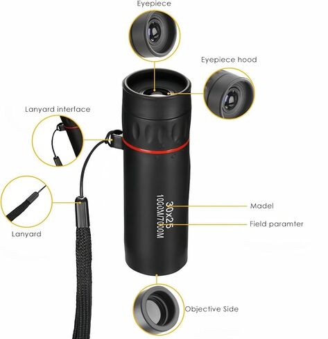 30x25 High Power Monocular, HD Mini Telescope for Adults, Compact & Lightweight Pocket Scope for Bird Watching, Travel, Concert, Stargazing, Hunting in Saudi Arabia