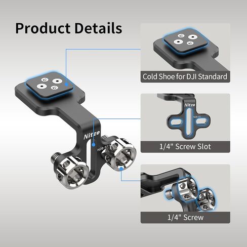 Nitze Stabilizer Wireless Video Transmission Bracket for DJI RS 2/RSC 2/RS 3/RS 3 Pro/RS 4/RS 4 Pro Gimbal, Transmitter Mount - N28-S5 in Saudi Arabia