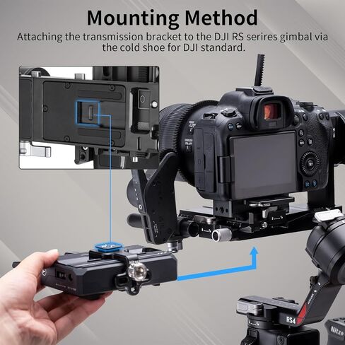 Nitze Stabilizer Wireless Video Transmission Bracket for DJI RS 2/RSC 2/RS 3/RS 3 Pro/RS 4/RS 4 Pro Gimbal, Transmitter Mount - N28-S5 in Saudi Arabia