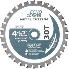 4-1/2 Inch (3/8" Arbor) Metal Cutting Circular Saw Blade, Fast Dry Cool Clean Cut Off Mild Steel, Angle Iron, Tough Plate/Sheet/Tube, Ferrous & Non-Ferrous, Aluminum in Kuwait