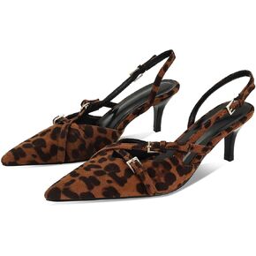 MICIFA Slingback هريرة الكعوب للنساء أشار تو الكعب الخنجر الانزلاق على مضخات مع الأشرطة الملتوية فستان العمل مضخات الأحذية in Saudi Arabia