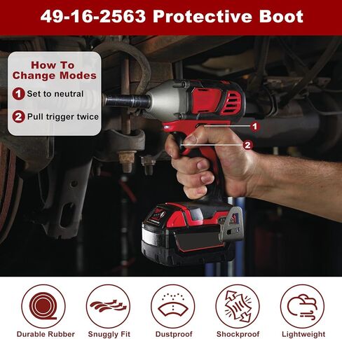 Yosoo Health Gear 49-16-2563 Impact Wrench Protective Boot Suitable for Fuel 1/2 and 3/8 Impact（2562-20 2563-20） in Saudi Arabia