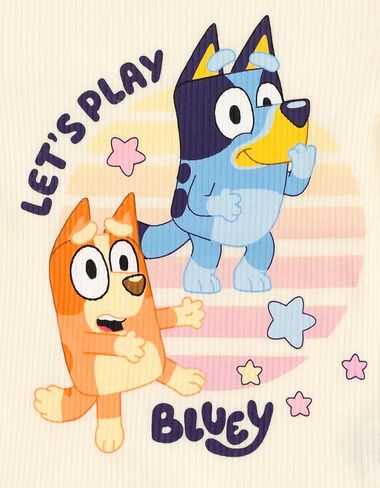 سترة بغطاء رأس بسحاب من الصوف للفتيات من Bluey، تي شيرت وسروال مضلع، 3 قطع من ملابس الأطفال الصغار إلى مقاسات الأطفال الكبار (2T - 10-12) in Saudi Arabia