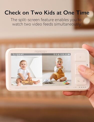 وحدة الكاميرا الإضافية Momcozy Baby Monitor BM03، دقة عالية 1080 بكسل كاملة، كاميرا تكبير قابلة للإمالة، بطاقة SD (غير متضمنة) مساحة تخزين متاحة، سهولة الاقتران (غير متوافقة مع BM01) in Kuwait