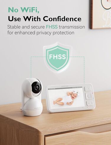 وحدة الكاميرا الإضافية Momcozy Baby Monitor BM03، دقة عالية 1080 بكسل كاملة، كاميرا تكبير قابلة للإمالة، بطاقة SD (غير متضمنة) مساحة تخزين متاحة، سهولة الاقتران (غير متوافقة مع BM01) in Kuwait
