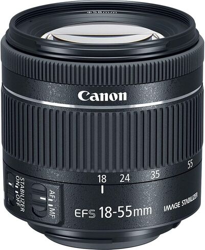 Canon EOS 250D (Rebel SL3) DSLR Camera w/Canon EF-S 18-55mm f/4-5.6 IS STM Lens + Case + 64GB Memory (21pc Bundle) (Renewed) in Saudi Arabia