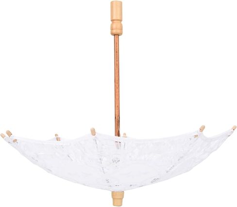 AYNEFY Wedding Lace Umbrella, Elegant Bridal Parasol with Anti Slip Wooden Handle for Photography and Celebrations in Saudi Arabia